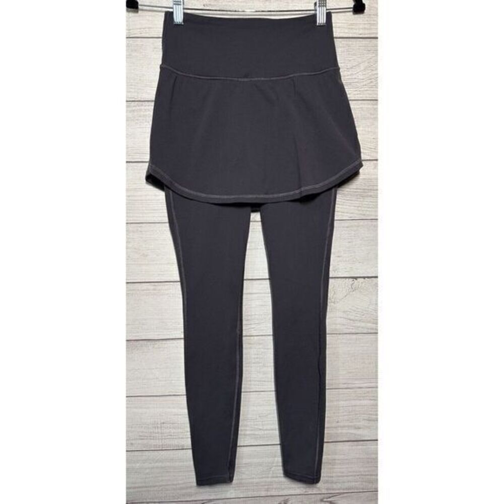 Athleta Womens XXS Gray  2 In 1 High Rise Skort Leggings Pull on‎ Pocket